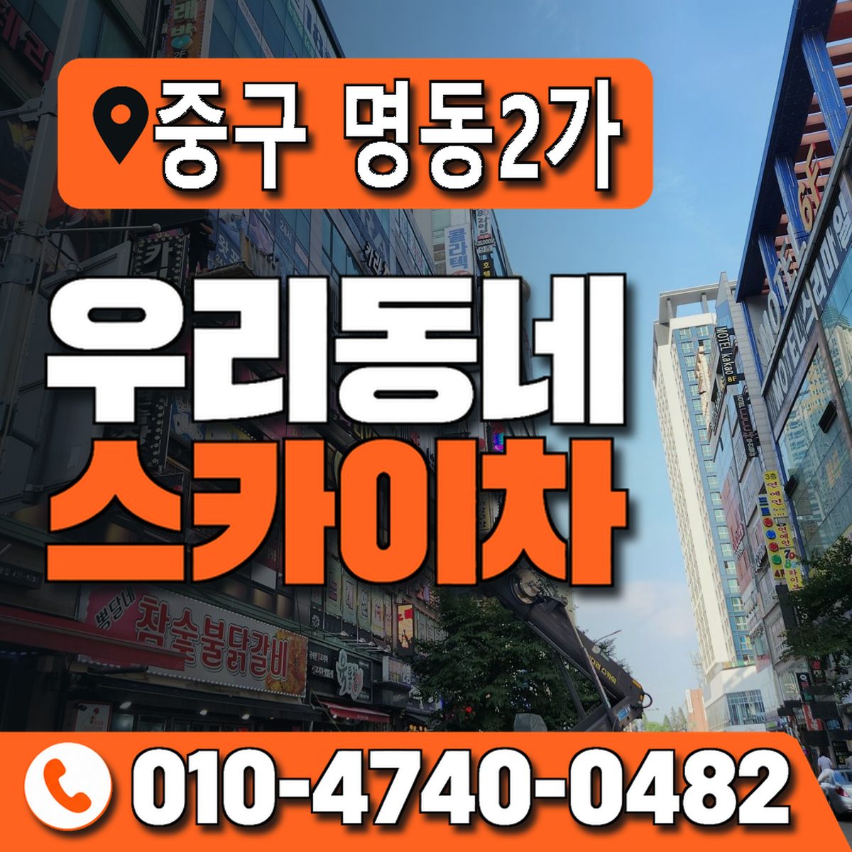 서울특별시 중구 명동2가 우리동네 스카이차 010-4740-0482